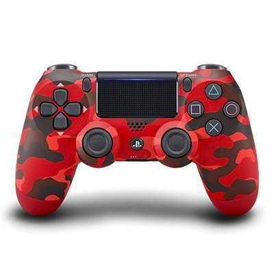 CONTROLE DUALSHOCK 4 CAMUFLADO VERMELHO