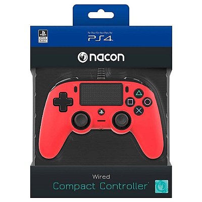 CONTROLE NACON WIRED COMPACT CONTROLLER PS4 RED