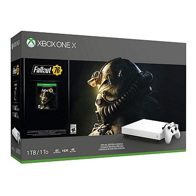 XBOX ONE X 1TB BRANCO COM FALLOUT 76