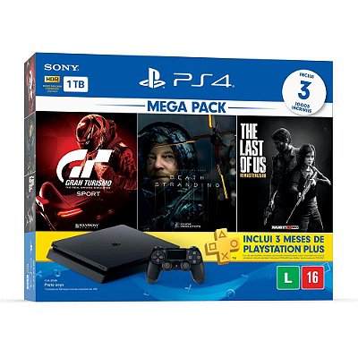 PLAYSTATION 4 SLIM 1TB C/  GRAN TURISMO SPORT, DEATH STRANDING & THE LAST OF US REMASTERIZADO