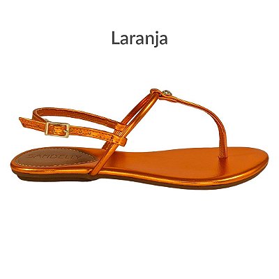 (2023-52G) Rasteira  Laranja Metal