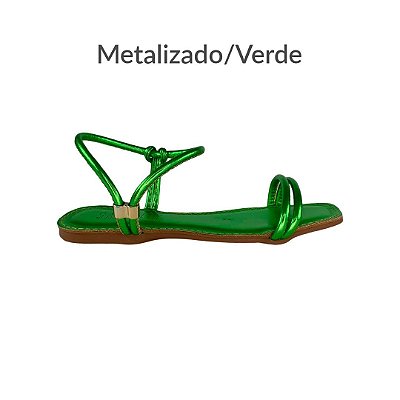 (1440-Rq5)  Rasteira  Metalizado/Verde