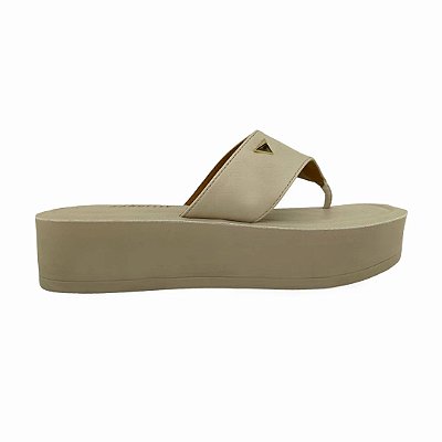 (3029-0243) Sandália Flatform Off White