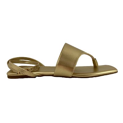 (8230-15407) Sandália Rasteira  Light Gold