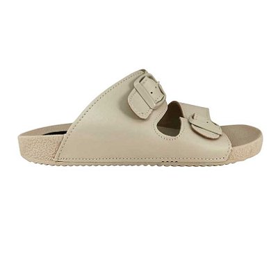 (Tn110) Papete Tiras Fivelas Off White