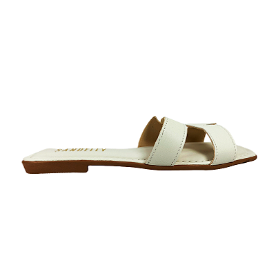 (Ff2288) Rasteira Tiras H Off White