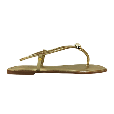 (Nara786-152) Rasteira Detalhe Geométrico Ouro Light