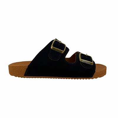 (Tn110) Papete Tiras Fivelas Preto