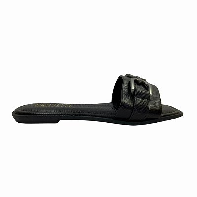 (Pe2491) Rasteira Detalhe Bridão  Preto