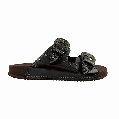 (Tn116) Papete Tiras Fivelas Marrom