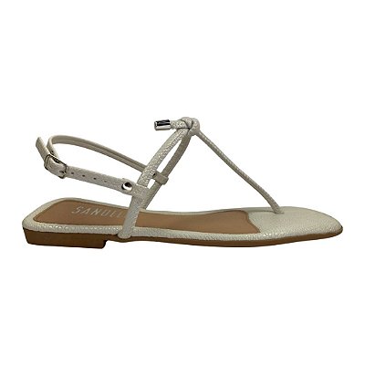 (675511754) Rasteira Tira Nó Decorativo Off White