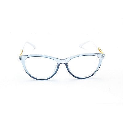 Armação para Óculos de Grau Gatinho em Acrílico Azul