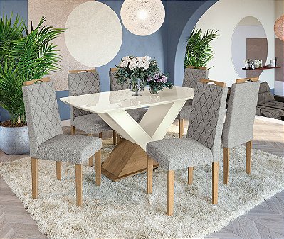 Mesa 6 cadeiras - Sylvia Design