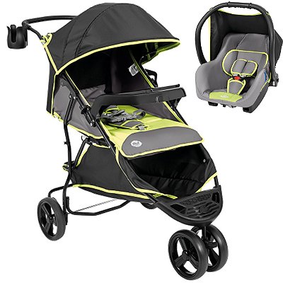 Carrinho de Bebe Tutti Baby Evo com Bebe Conforto Verde