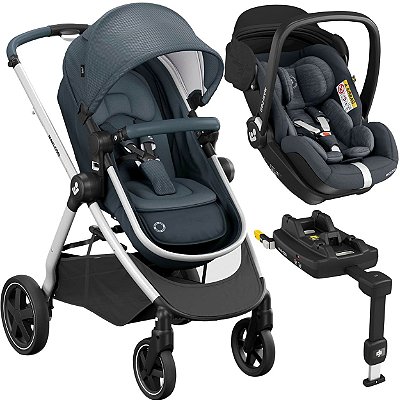 Carrinho Bebe Conforto Base Isofix Maxi Cosi Anna Graphite