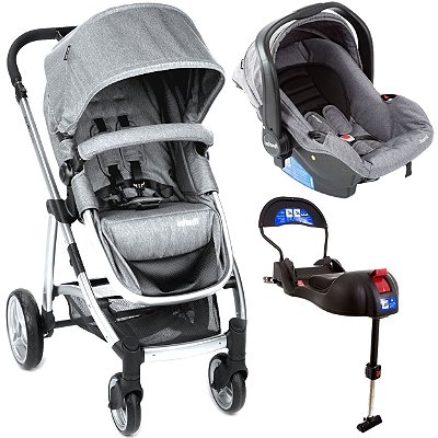 Carrinho Moises Infanti Epic Bebe Conforto Base Grey Steel