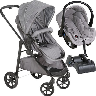 Carrinho de Bebe Galzerano Olympus Bebe Conforto Base Cinza