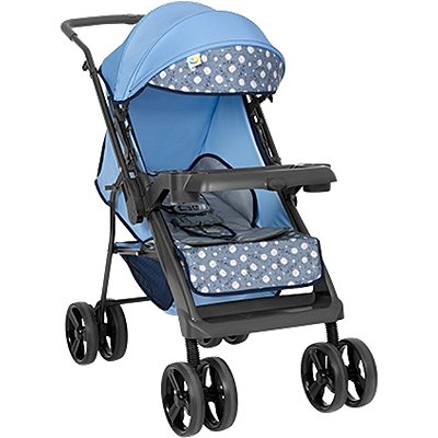 Carrinho de Bebe Passeio Reversível Tutti Baby Joy II Azul