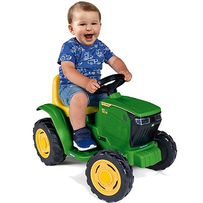 Trem Eletrico Infantil Peg Perego Santa Fe 6V com Trilhos - Maçã Verde Baby