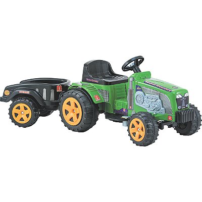 Trator Eletrico Infantil Biemme Country com Caçamba 6V Verde