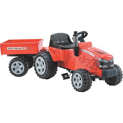 Trator de Pedal Infantil Biemme Massey Ferguson com Caçamba