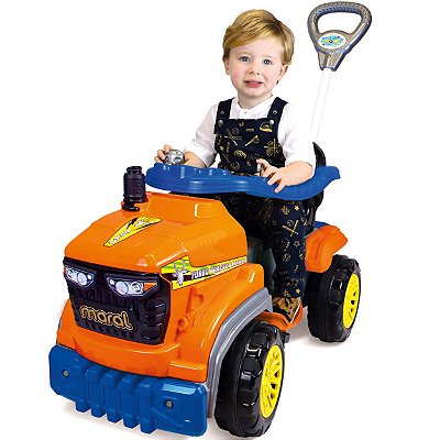 Carrinho de Passeio e Pedal Maral Tractor Agro Laranja 25kg