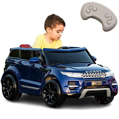 Carro Eletrico Biemme Car One LR Land Rover Azul 12V com CR