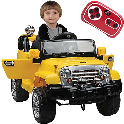 Carro Eletrico Belfix Jipe Trilha Amarelo Controle Remoto 12V