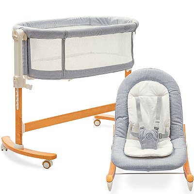 Berço Co-Sleeper e Cadeirinha Bouncer Singular Baby Eternity