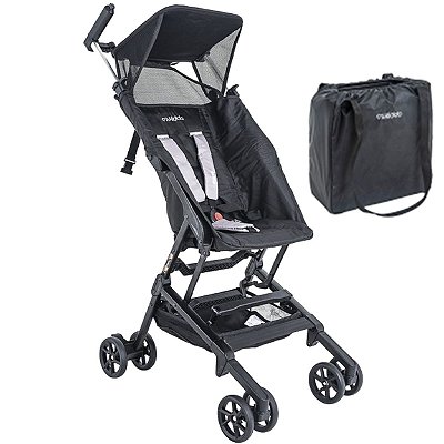 Carrinho de Bebe para Passeio Compacto Leve Kiddo Nano Preto