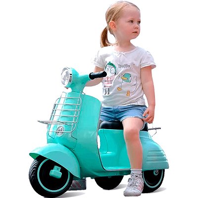 Moto Eletrica Infantil Bandeirante Lambreta 6V Turquesa