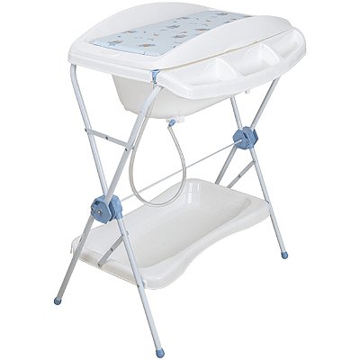 Banheira de Bebe Desmontavel com Trocador Kiddo Shower Azul