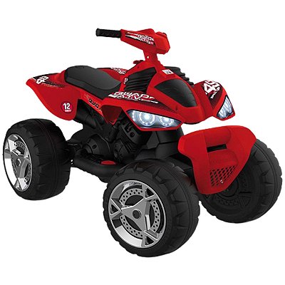 Carro Eletrico Infantil Bandeirante Quadriciclo Vermelho 12V