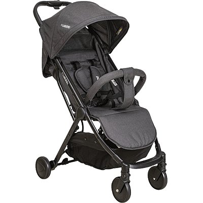 Carrinho de Bebe Compacto Passeio Kiddo Road Melange Preto