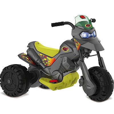 Moto Eletrica Infantil Bandeirante Super Thunder 12V Black - Maçã Verde Baby