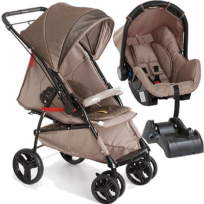 Carrinho Bebe Conforto Base Galzerano Maranello Rosa Preto - Maçã Verde Baby