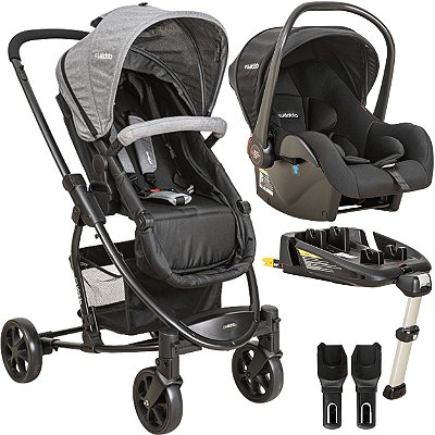 Carrinho de Bebe Bebe Conforto Base ISOFIX Kiddo Prima Grafite