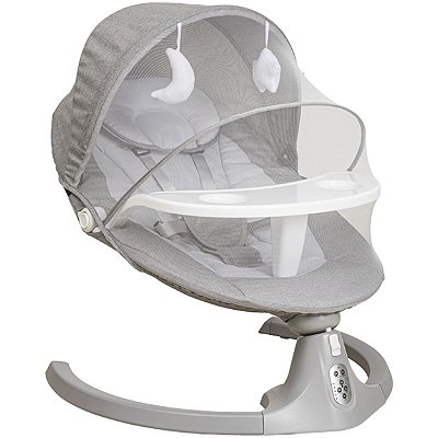 Cadeirinha de Balanço Automatica 4Moms MamaRoo 4.0 Grey Mesh - Maçã Verde  Baby