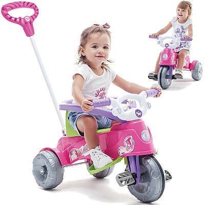 Triciclo Infantil Bandeirante Smart Comfort 3 em 1 Pedal e Passeio Aro -  Maçã Verde Baby