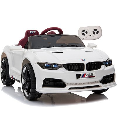 Carro Eletrico Infantil BMW M3 Branco com Controle Remoto 12V