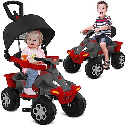 Superjipe Infantil Passeio E Pedal Com Capota Bandeirante - 587