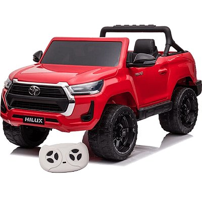 Carro Eletrico Bandeirante Toyota Hilux Vermelha 12V Controle