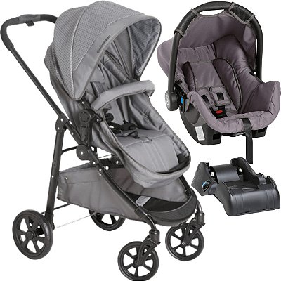 Carrinho de Bebe Bebe Conforto Base Galzerano Olympus Cinza