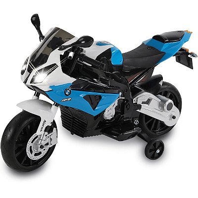 Moto Eletrica Infantil Zippy Toys BMW S1000RR Aterish 12V Azul