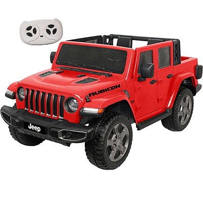 Carro Eletrico Jeep Rubicon Gladiator 12V Controle Vermelho