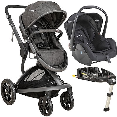 Carrinho de Bebe Bebe Conforto Base ISOFIX Kiddo Quantum Preto