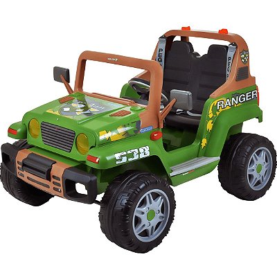 Trem Eletrico Infantil Peg Perego Santa Fe 6V com Trilhos - Maçã