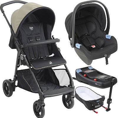 Carrinho Moises Bebe Conforto Base ISOFIX Burigotto Lui Sand