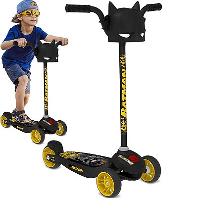 Patinete Infantil Bandeirante Skatenet Batman Preto 80kg