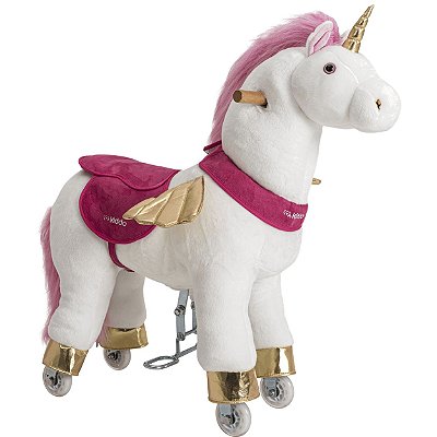 Cavalinho de Pedal Kiddo Montaria Uppi Branco Unicornio Pequeno